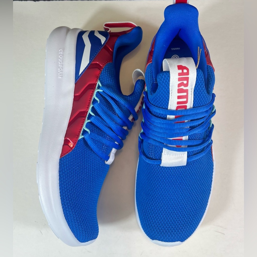 🆕 Adidas Marvel Captain America Lite Racer Adapt  7.0 Unisex Size:5 New With Box - Picture 4 of 17